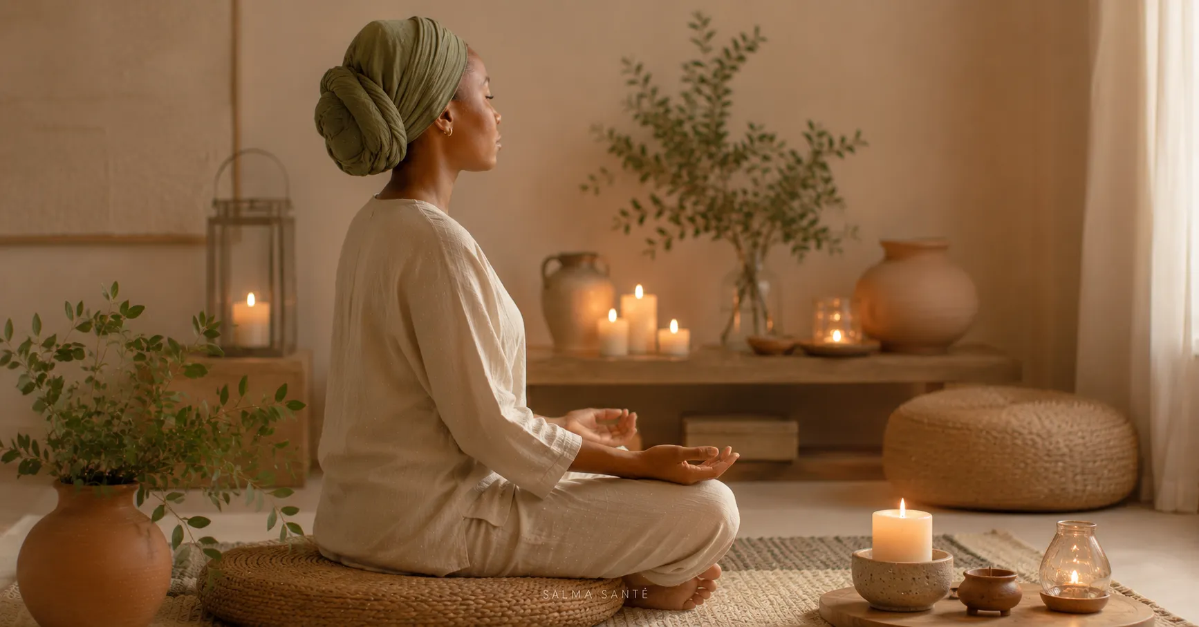 Bienfaits de la méditation à la bougie salma sante