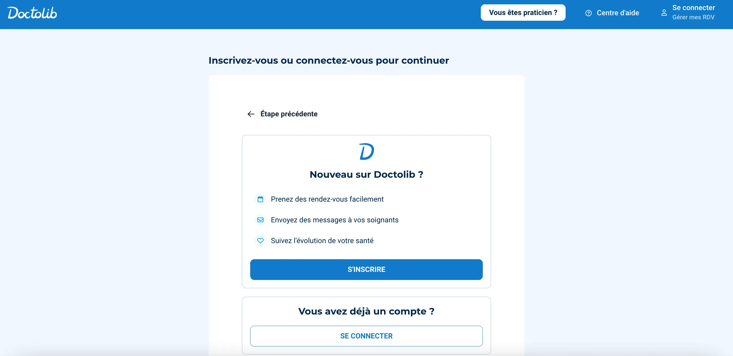 prendre rdv sur doctolib